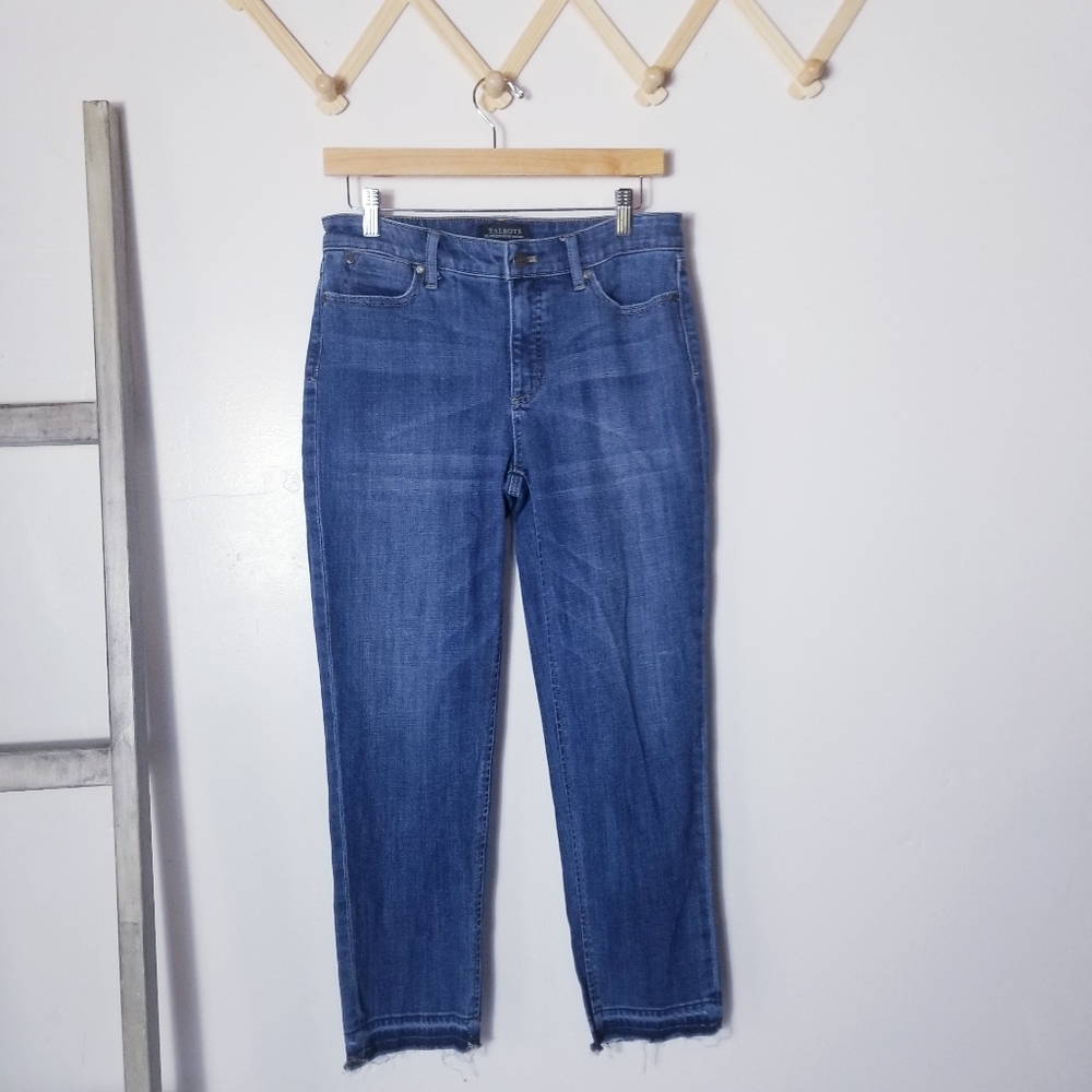 TALBOTS FLAWLESS 5-POCKET MID-RISE JEANS SIZE 6 25" INSEAM